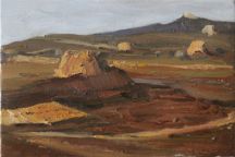 内蒙古大学创业学院八名师生作品入选包头市“红色油画风景 中国山水画”美术作品展