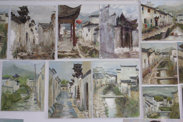 创业学院艺术系举办绘画专业室外写生作品展